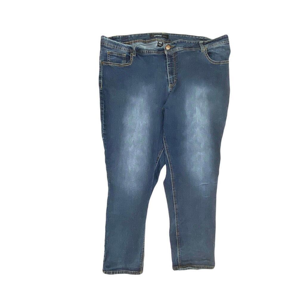 Jordache Skinny Women's‎ size 26WP Dark Wash Blue Denim Jeans